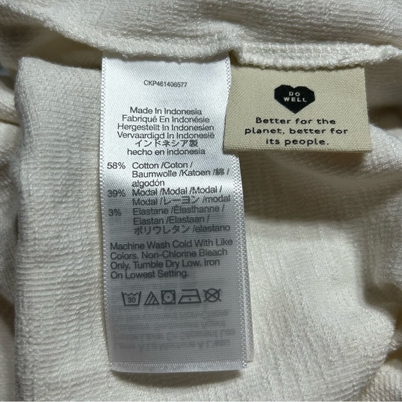 Madewell Top Womens Small Cropped Tee Square Neck Classic Minimalist Party NEW - Picture 4 of 4